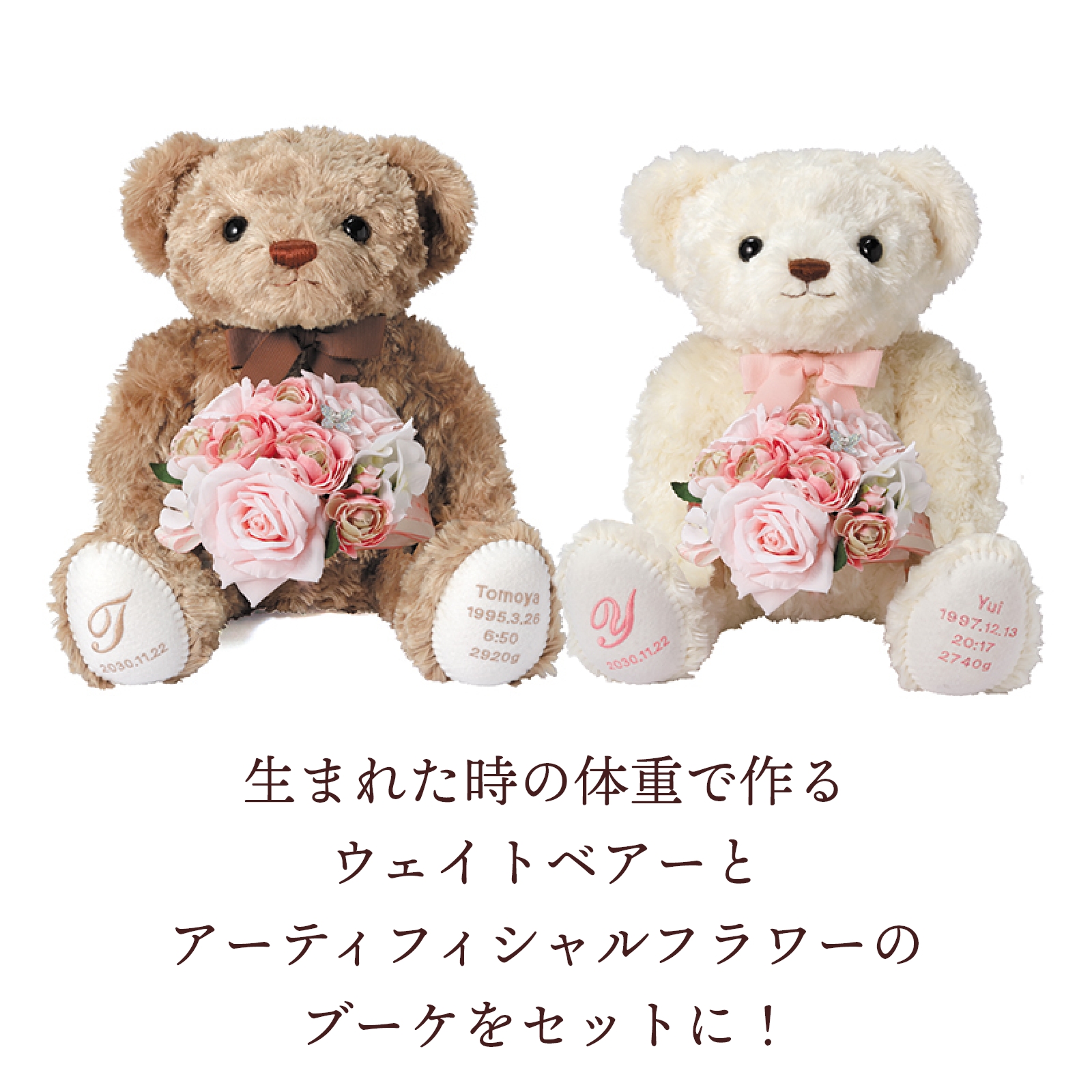 生まれた時の体重で作る体重ベア