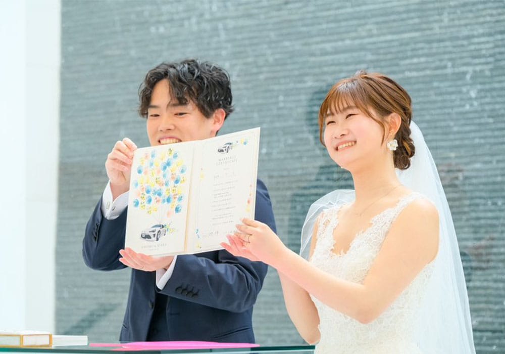 マイカーで作るゲスト参加型結婚証明書お客様の声