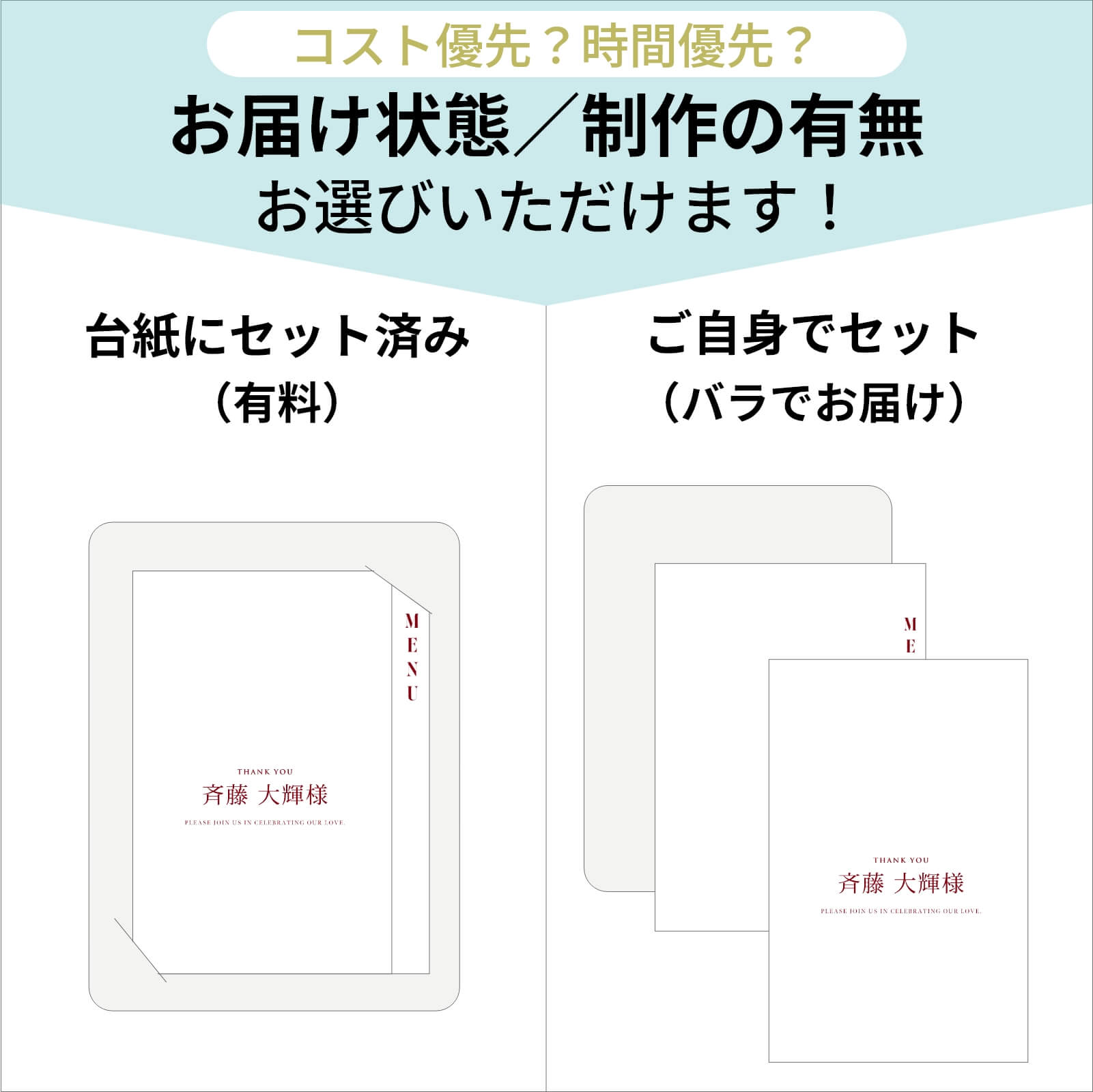 お届けの状態