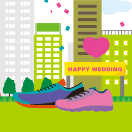 マラソンの結婚式アイテム