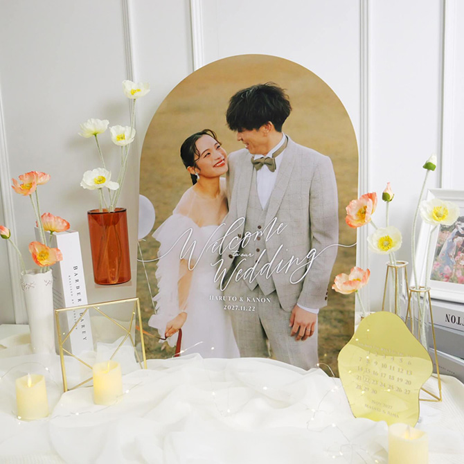 アーチパネルフォトウェルカムボード