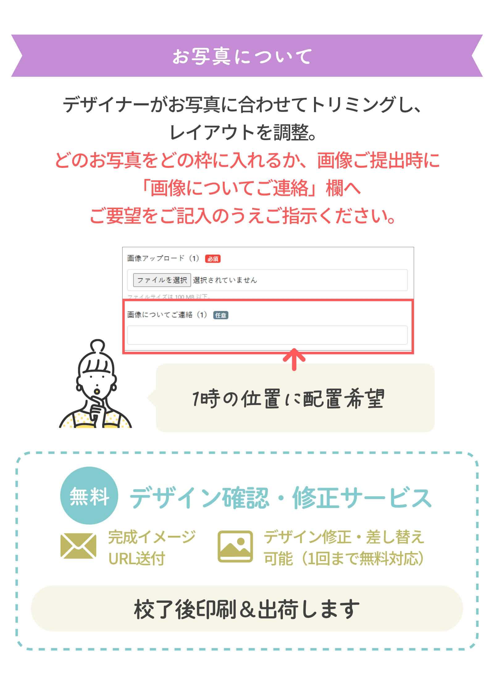 お写真提出時の注意点