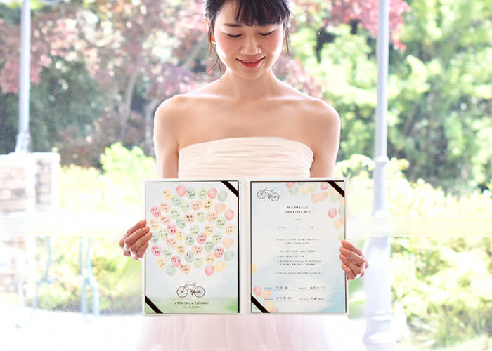 ゲスト参加型サイン式の結婚証明書