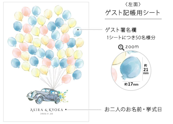 ゲスト記帳用シート