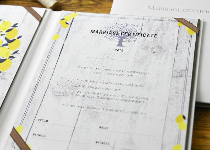 ゲスト参加型結婚証明書ご注文の流れ
