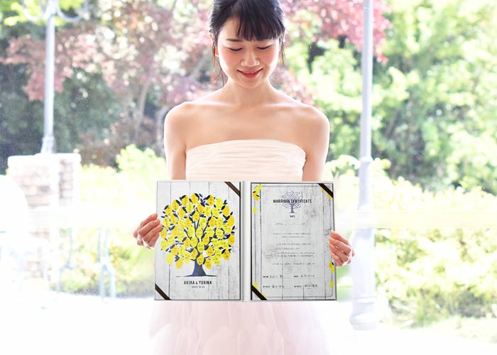 ゲスト参加型サイン式の結婚証明書