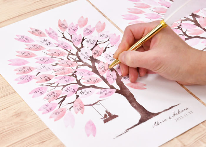 ゲスト参加型サイン式の結婚証明書