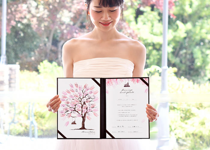 ゲスト参加型サイン式の結婚証明書