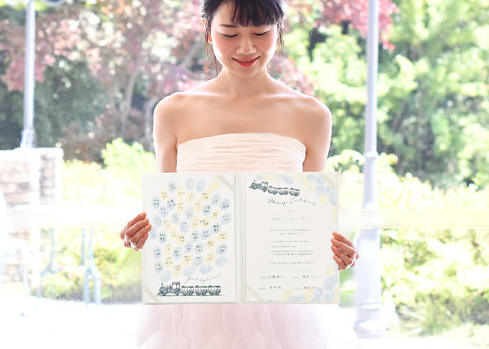 ゲスト参加型サイン式の結婚証明書