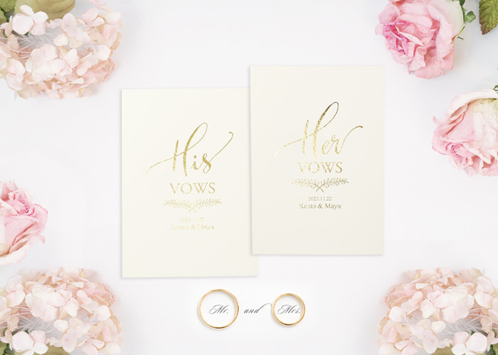 Wedding vow books誓いのノート「ホワイト」お届けの内容