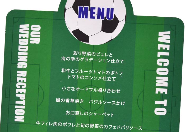 ゲストテーブルを華やかに飾れるメニュー表