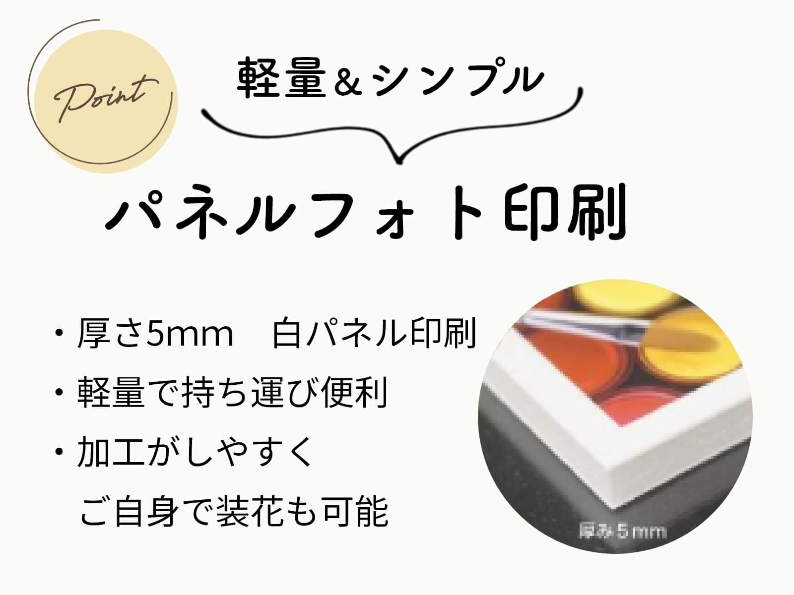軽量＆シンプルパネルフォト印刷