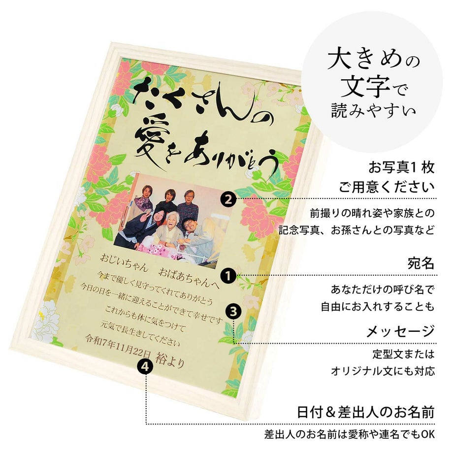 おじいちゃん おばあちゃんへ贈る感謝ボード「石楠花（シャクナゲ）」