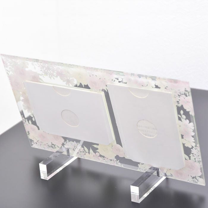 ガラスフォトフレーム子育て感謝状の背面