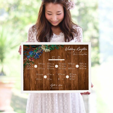 少人数婚むけのシーティング席次ボード