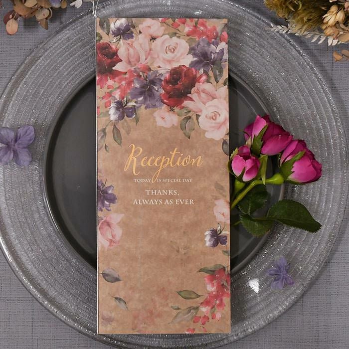 シックで大人っぽい薔薇の席次表