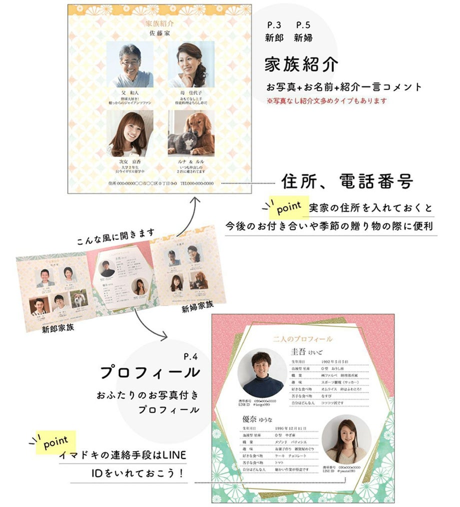 顔合わせ会しおりの表紙、あいさつ文、プログラム
