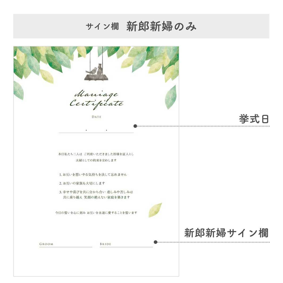 水彩画みたいなウェディングツリーがアートなデザインのゲスト参加型結婚証明書