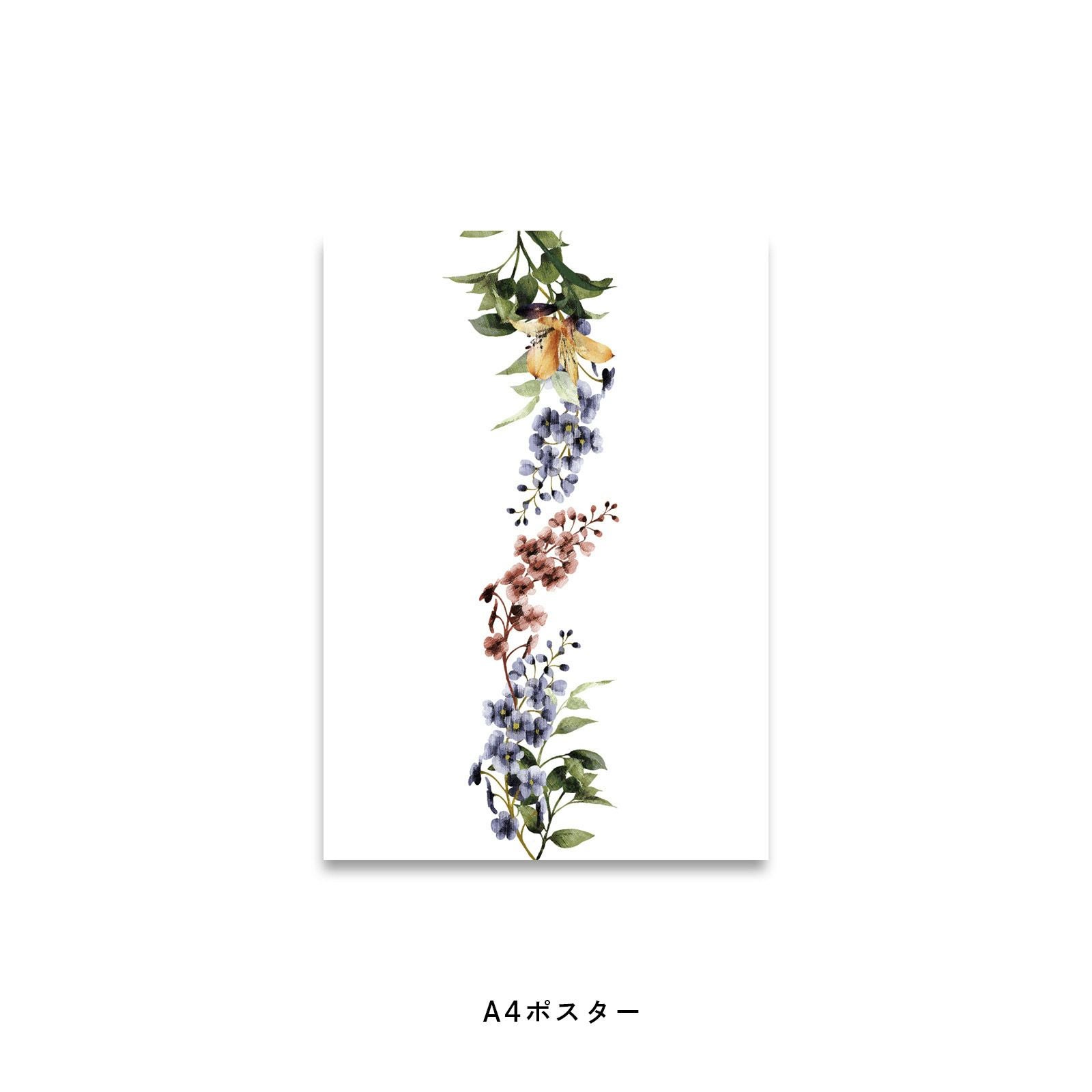 ヴィンテージ風フラワーのポスター