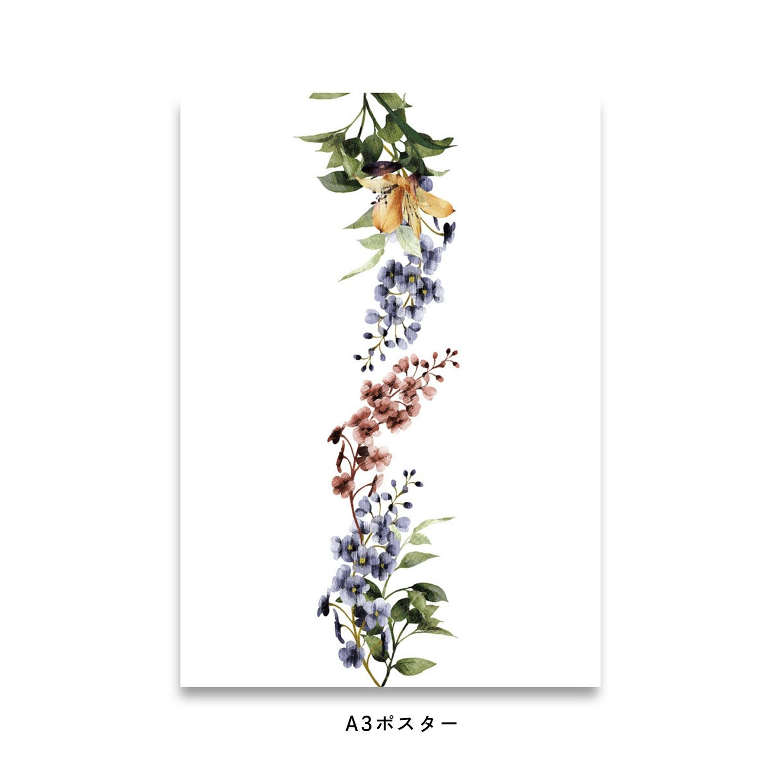 ヴィンテージ風フラワーのポスター