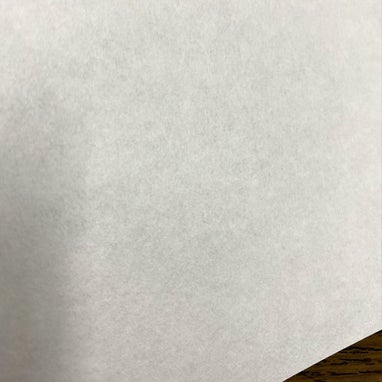 抗菌・抗ウイルス紙ランチョンマット席札兼メニュー表の裏面は無地。ザラっとして表情のある和紙の風合い。