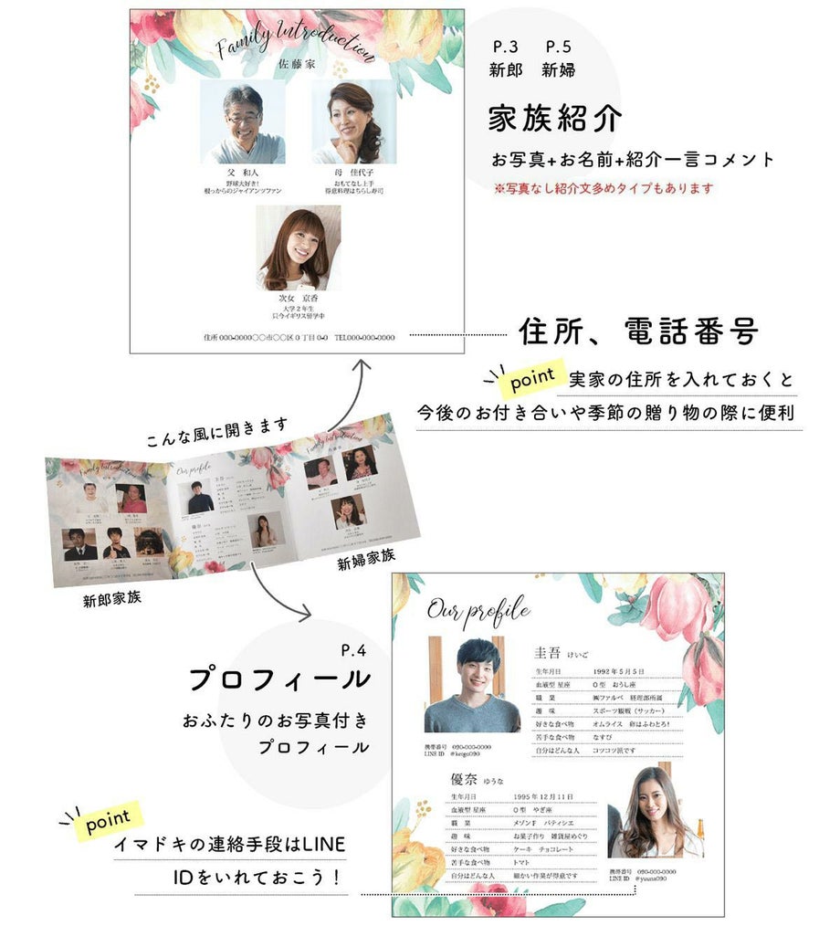 顔合わせ会しおりの表紙、あいさつ文、プログラム