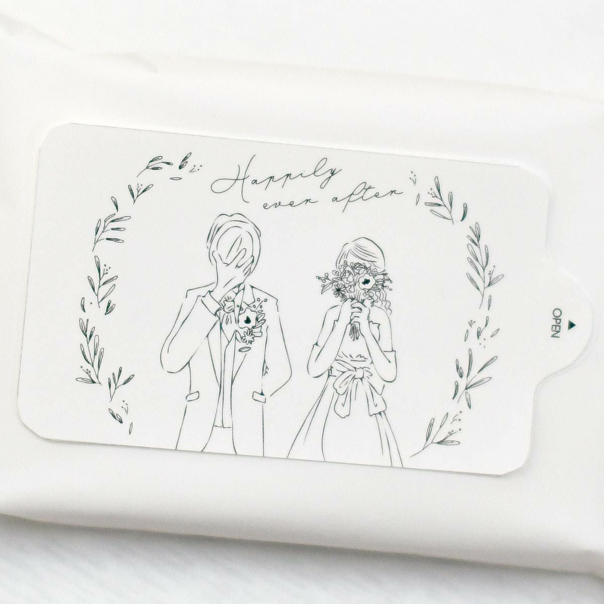 蓋にはおしゃれな線画イラストデザイン