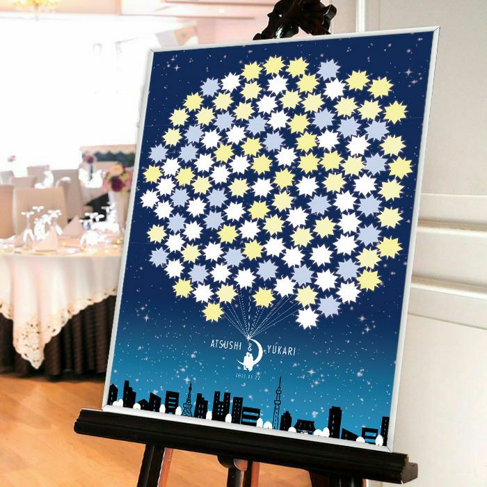 ゲスト参加型演出の寄せ書きメッセージウェルカムボード