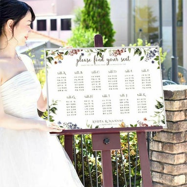 少人数婚むけのシーティング席次ボード