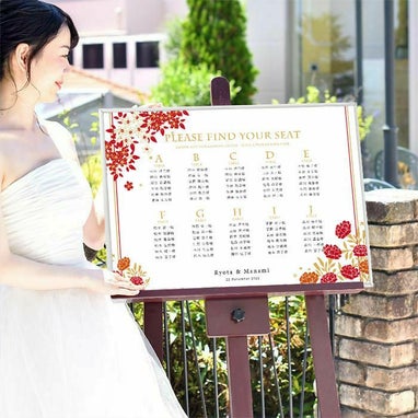 少人数婚むけのシーティング席次ボード