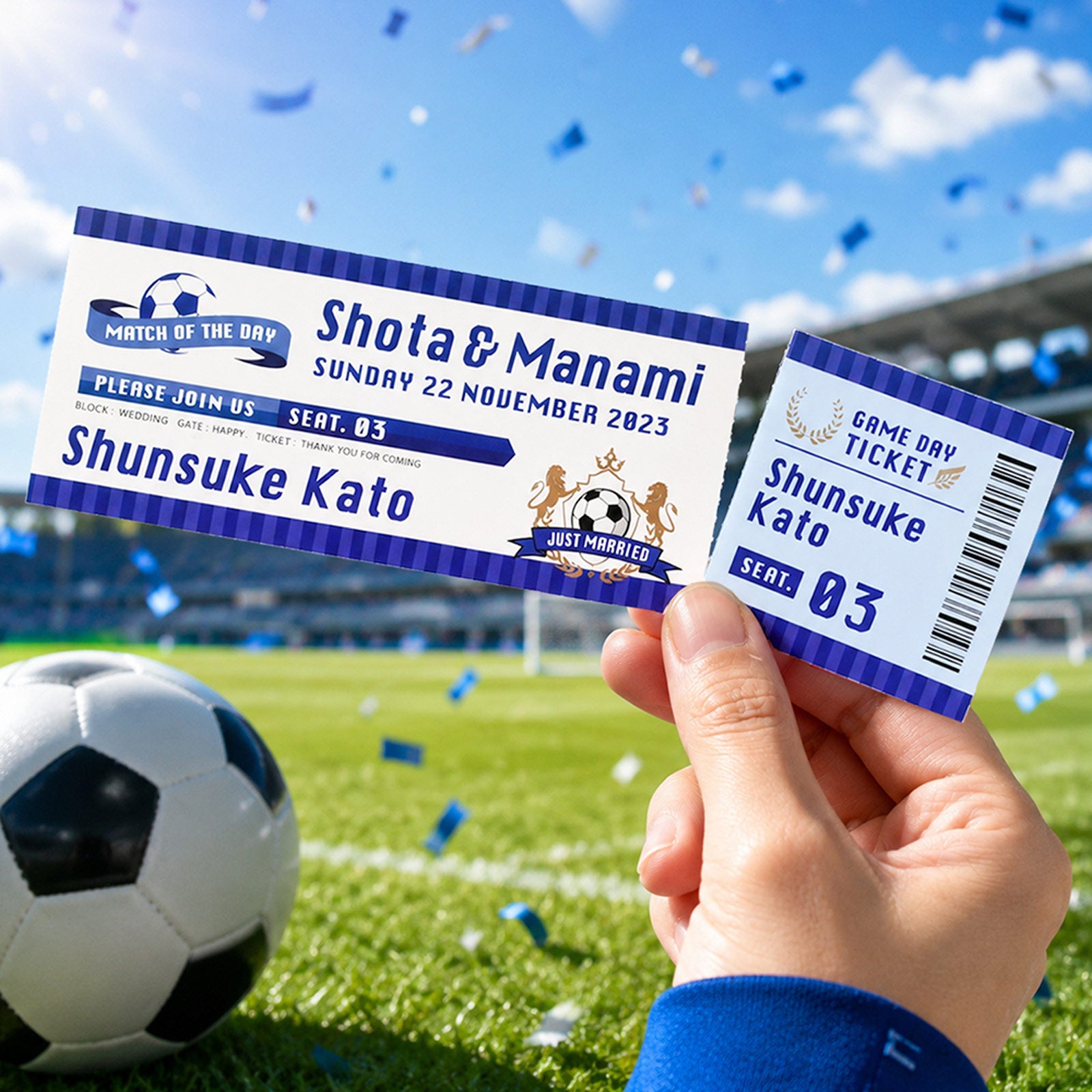 サッカーのエスコートカード