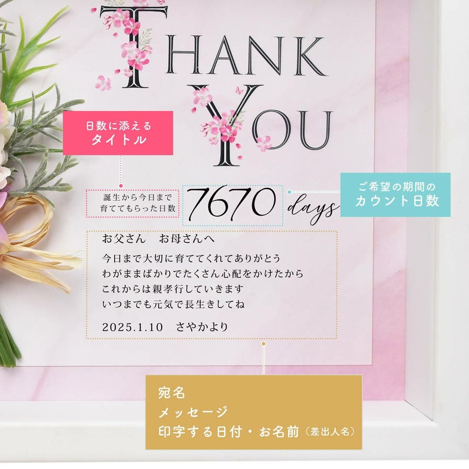 ありがとうの気持ちを花束に託して贈るおしゃれなブーケ付き感謝状