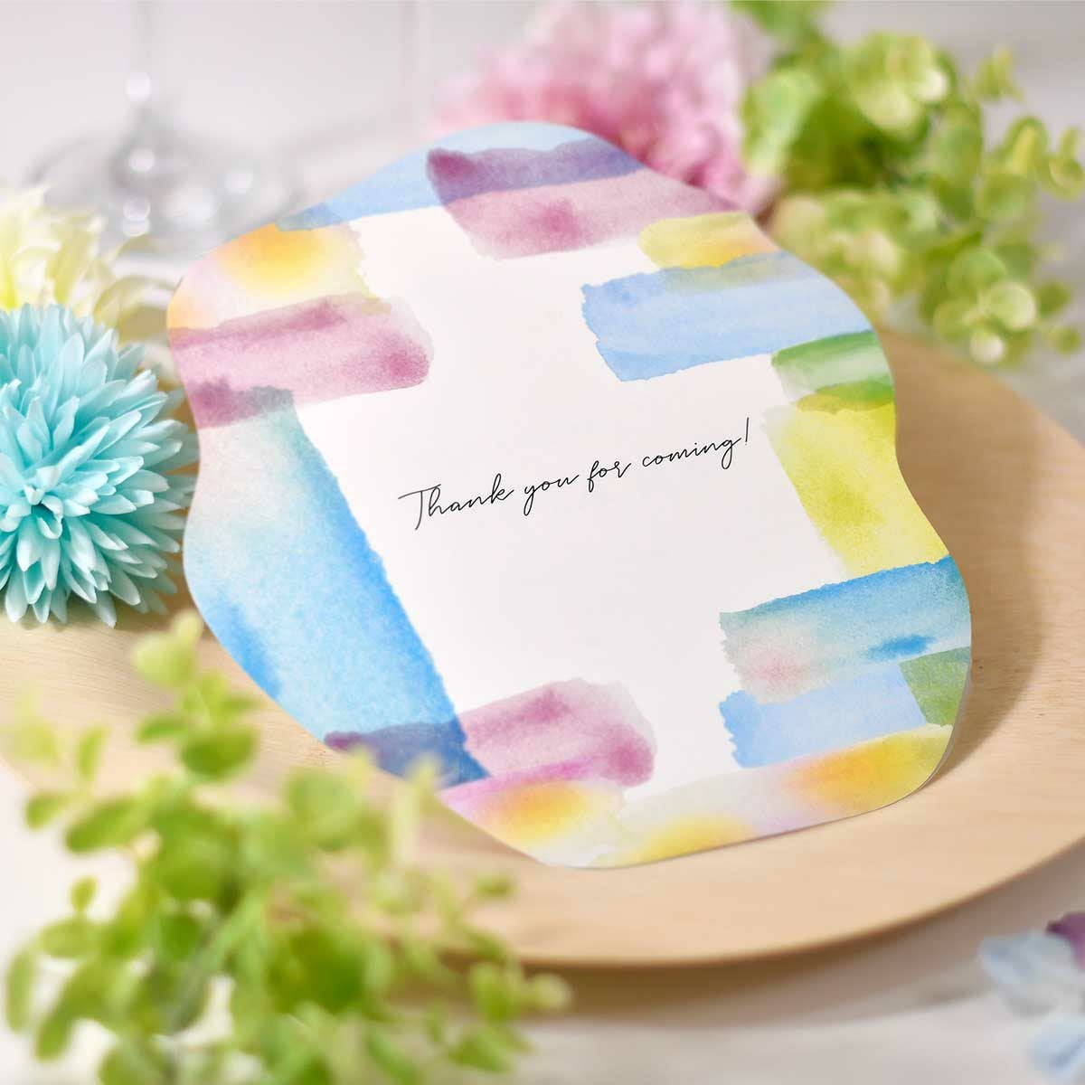 テーブルコーディネートにも大活躍の席札うちわ