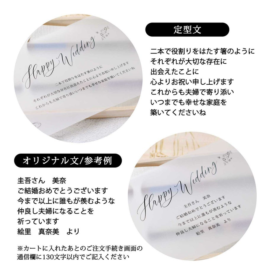 メッセージは定型文またはあなたの言葉で伝えられるオリジナル文にも無料で対応