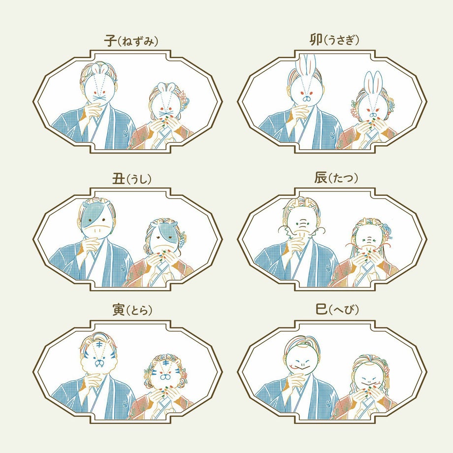 干支お面の種類子卯丑辰寅巳