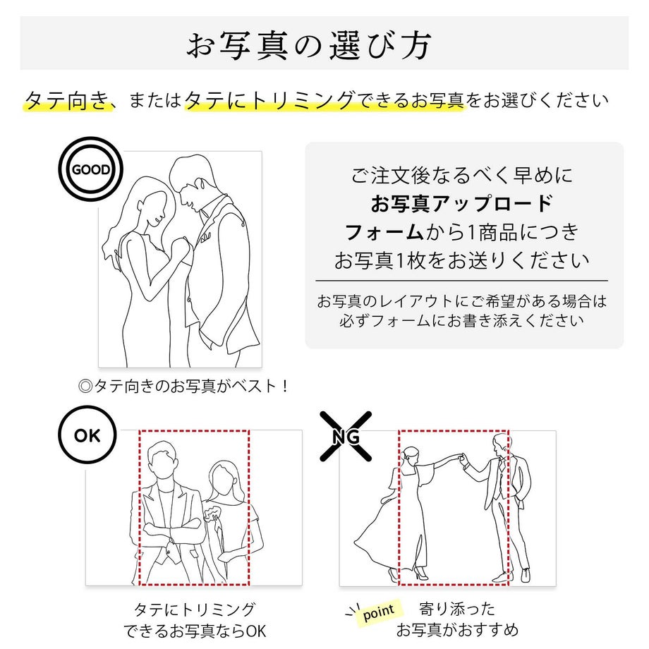 感謝ボードのお写真（横向き）の選び方