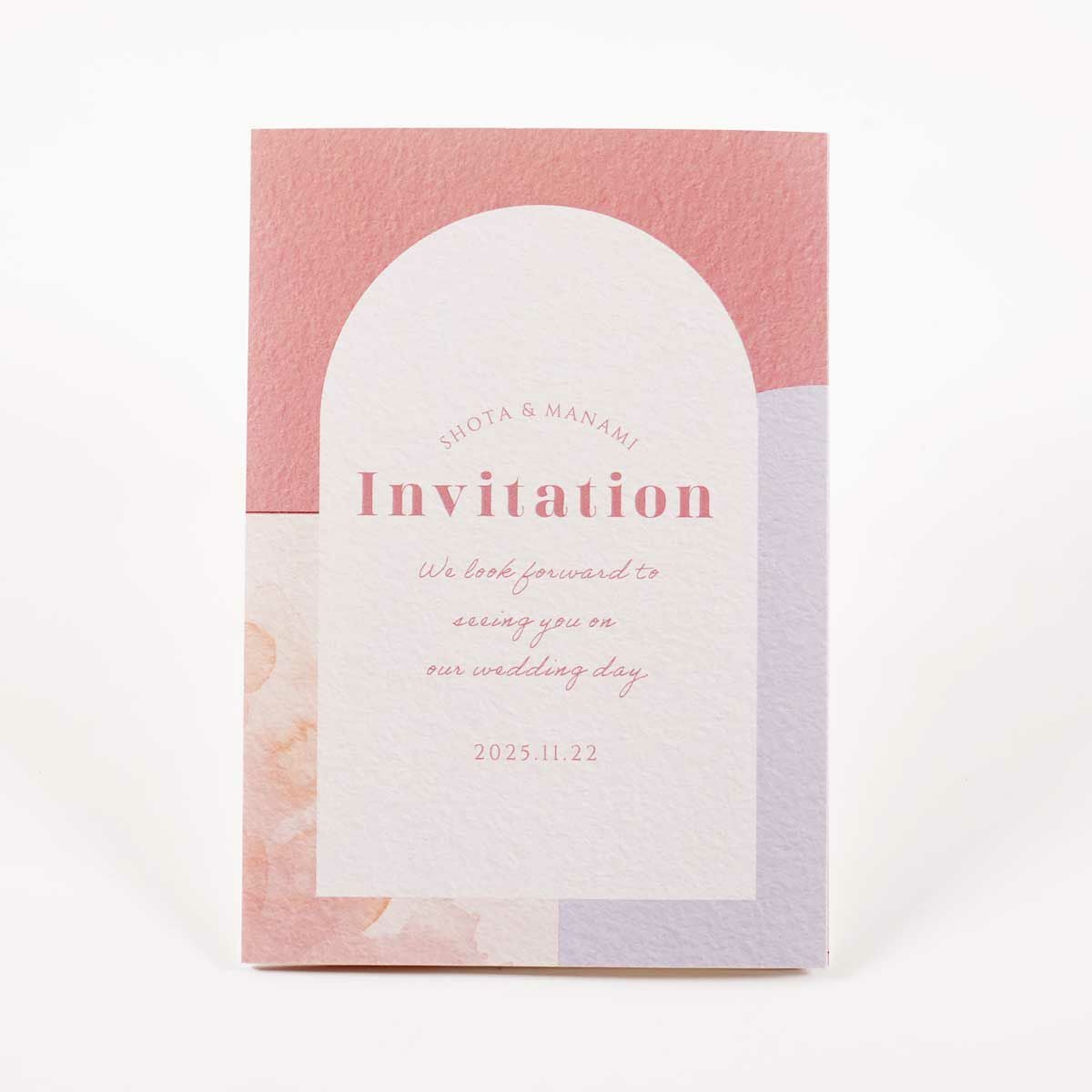 表面から見た招待状本状閉じたところ