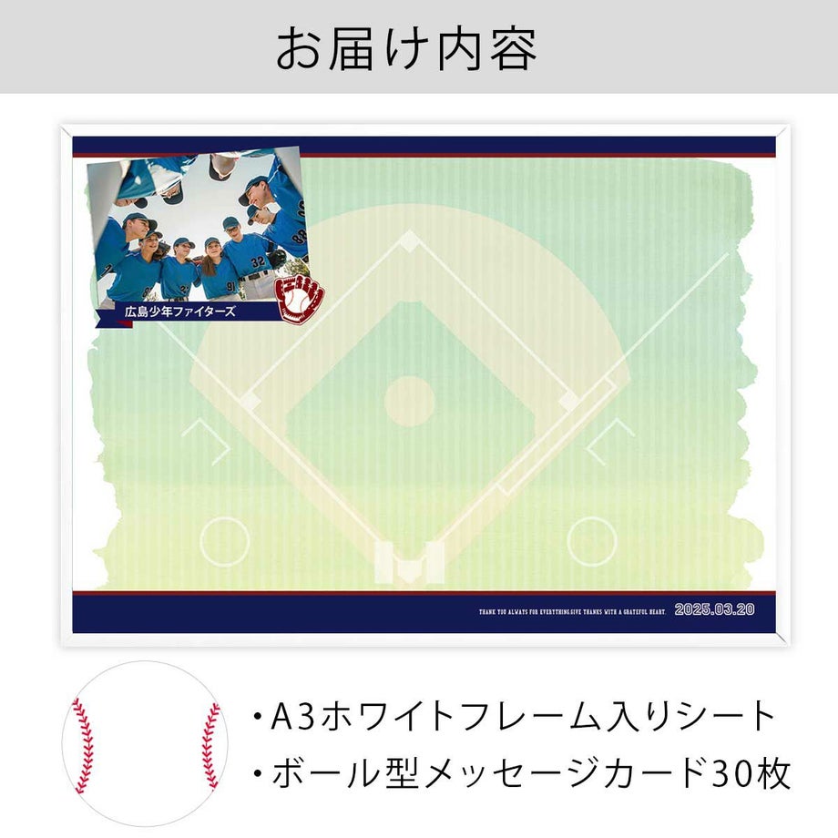 寄せ書き記念品ボードお届けの内容