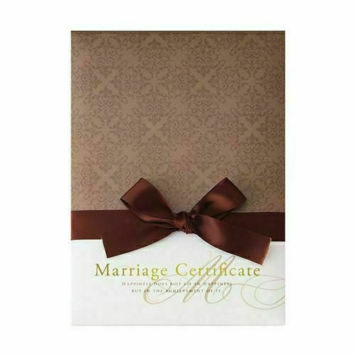 気品あるエレガントなウェディングにマッチするデザインの結婚証明書