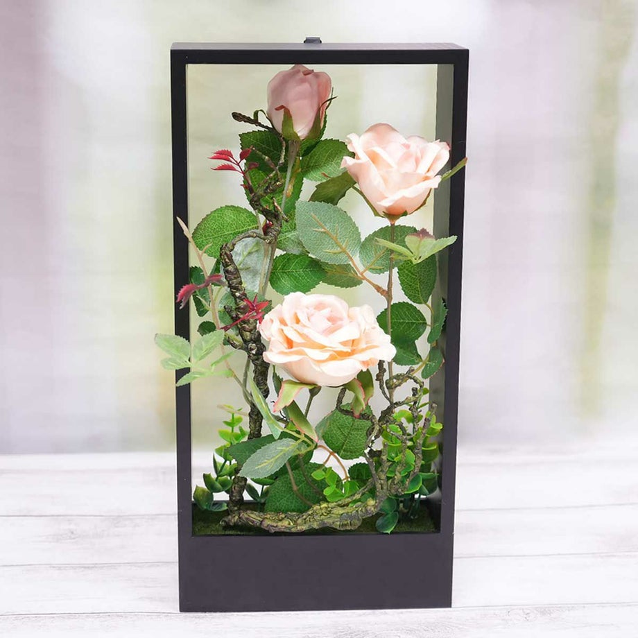 薔薇の造花フラワーフレーム