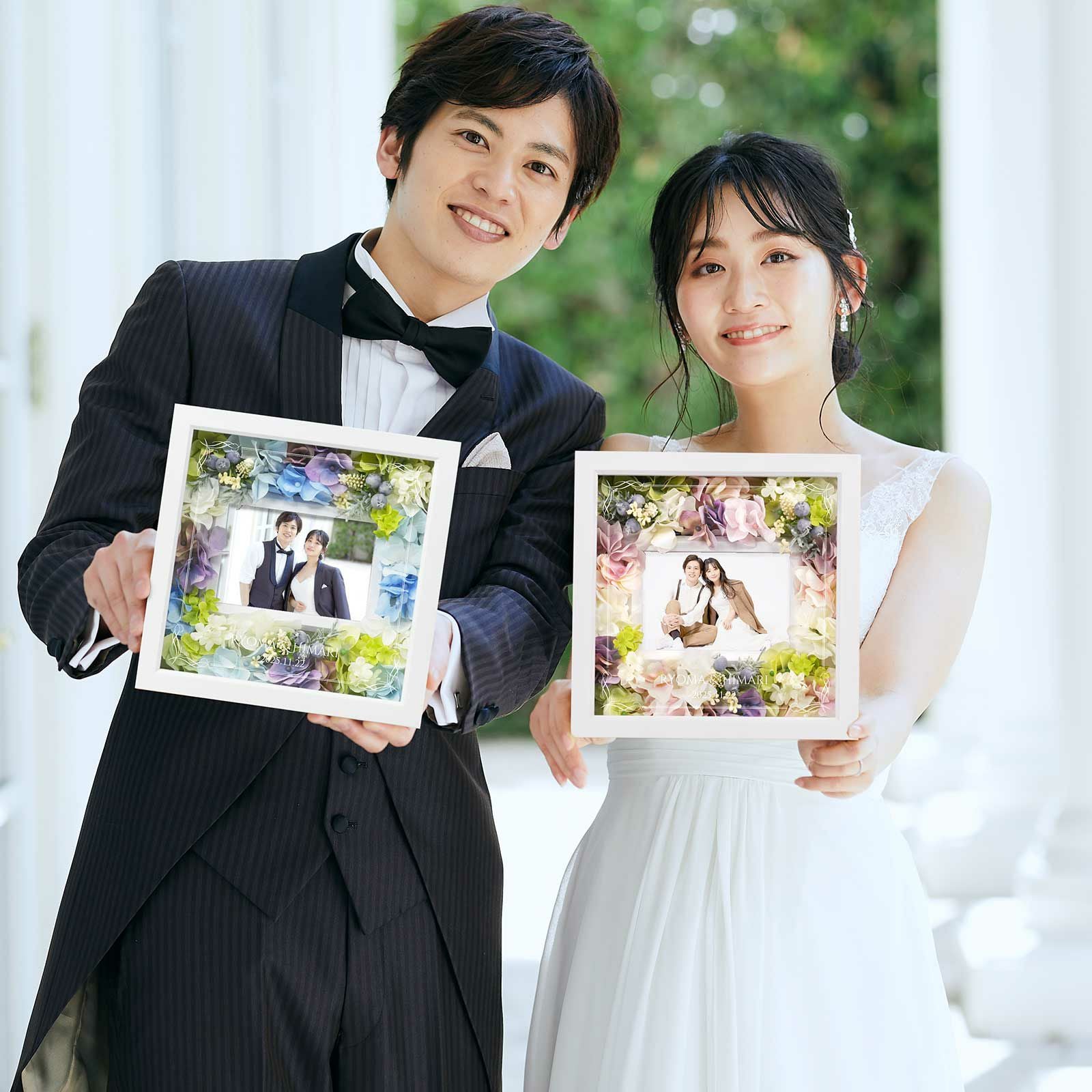 両親プレゼントお花フォトフレーム