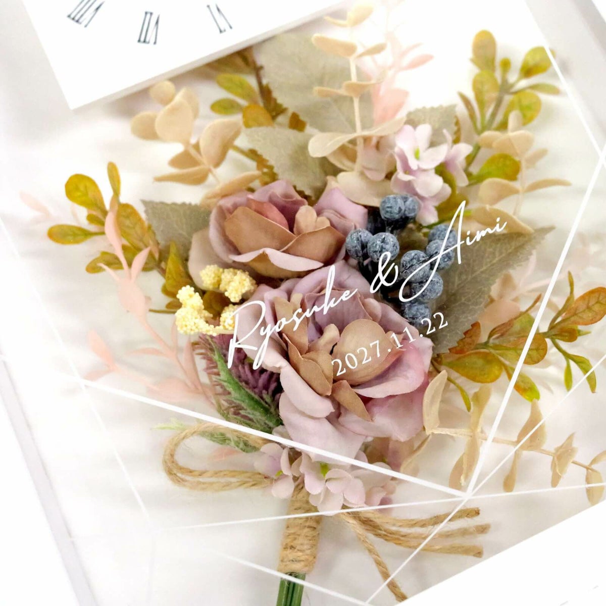 花時計に名入れした結婚祝いのプレゼント
