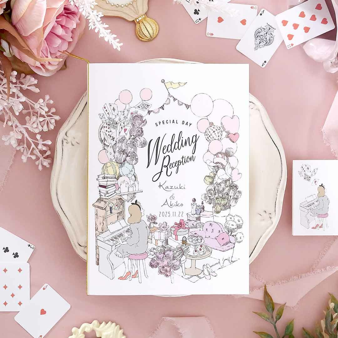 おとぎ話に迷い込んだようなメルヘンデザインの席次表