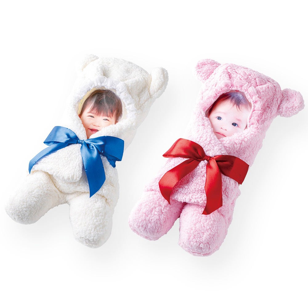 ふわふわのおくるみにくるんで贈る体重米