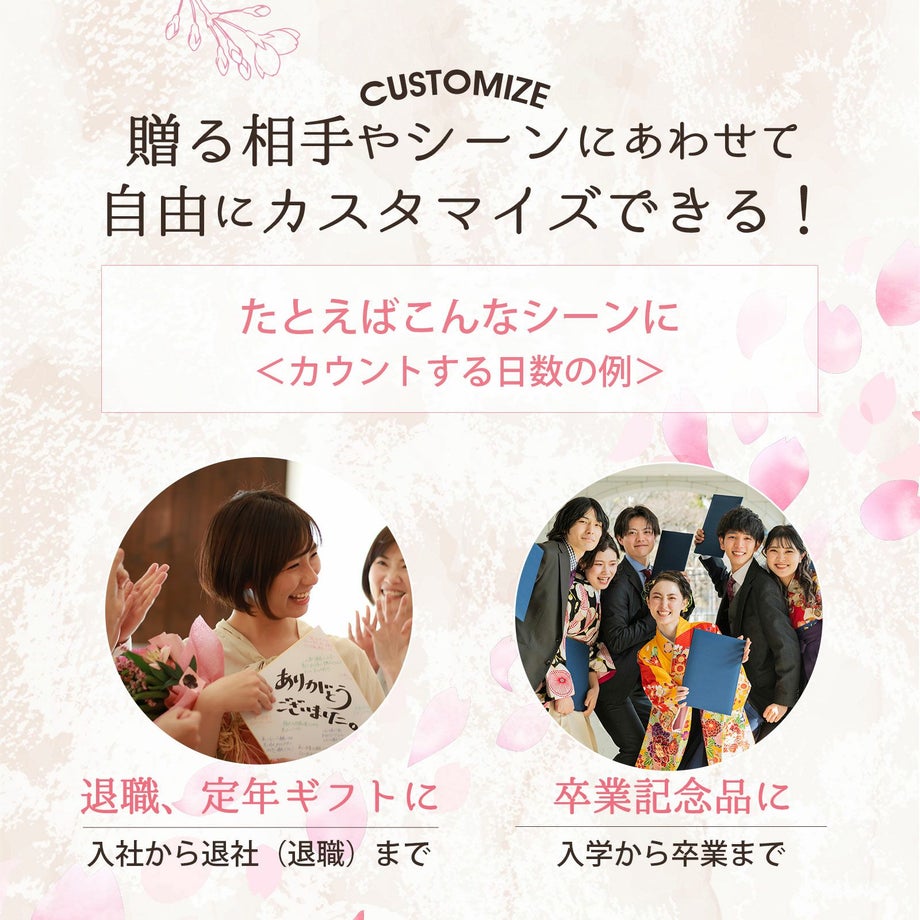 贈る相手やシーンにあわせて自由にカスタマイズできる感謝状