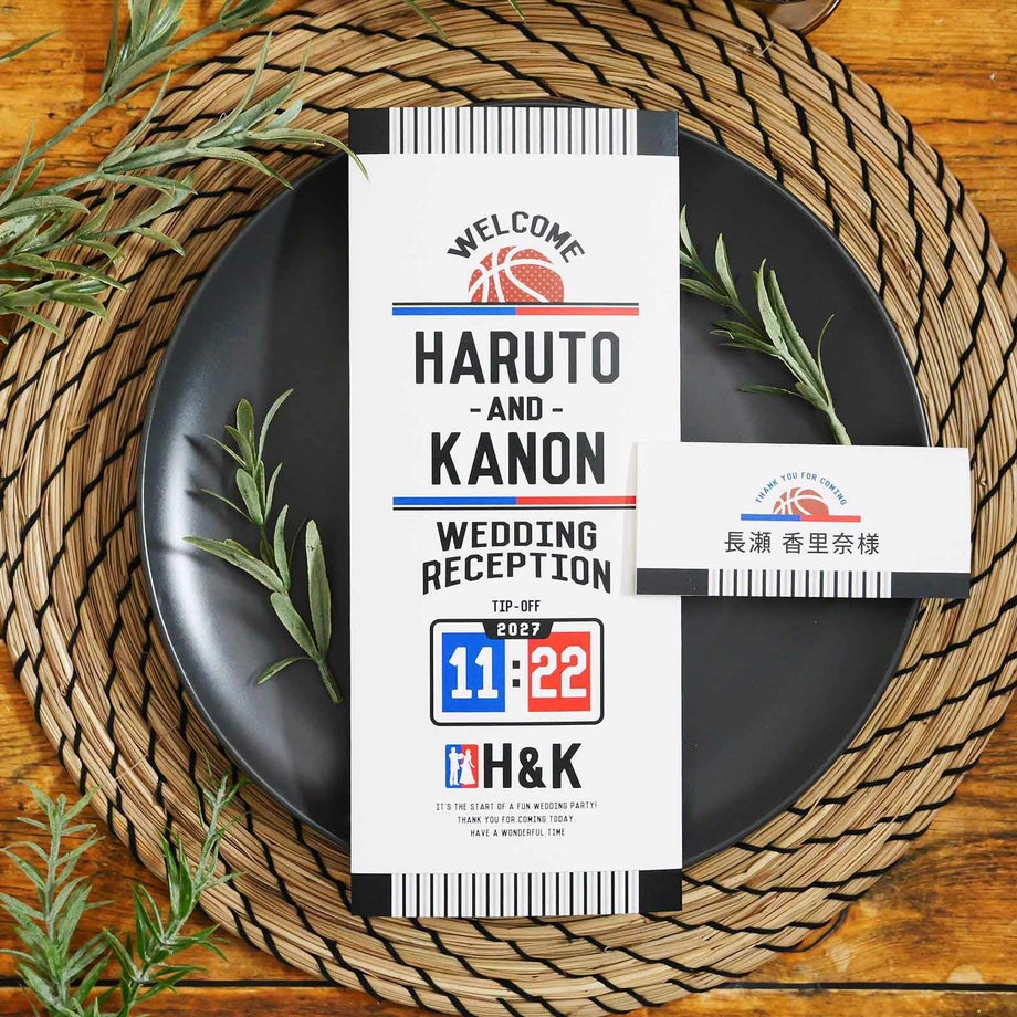 席札とお揃いでバスケ席次表