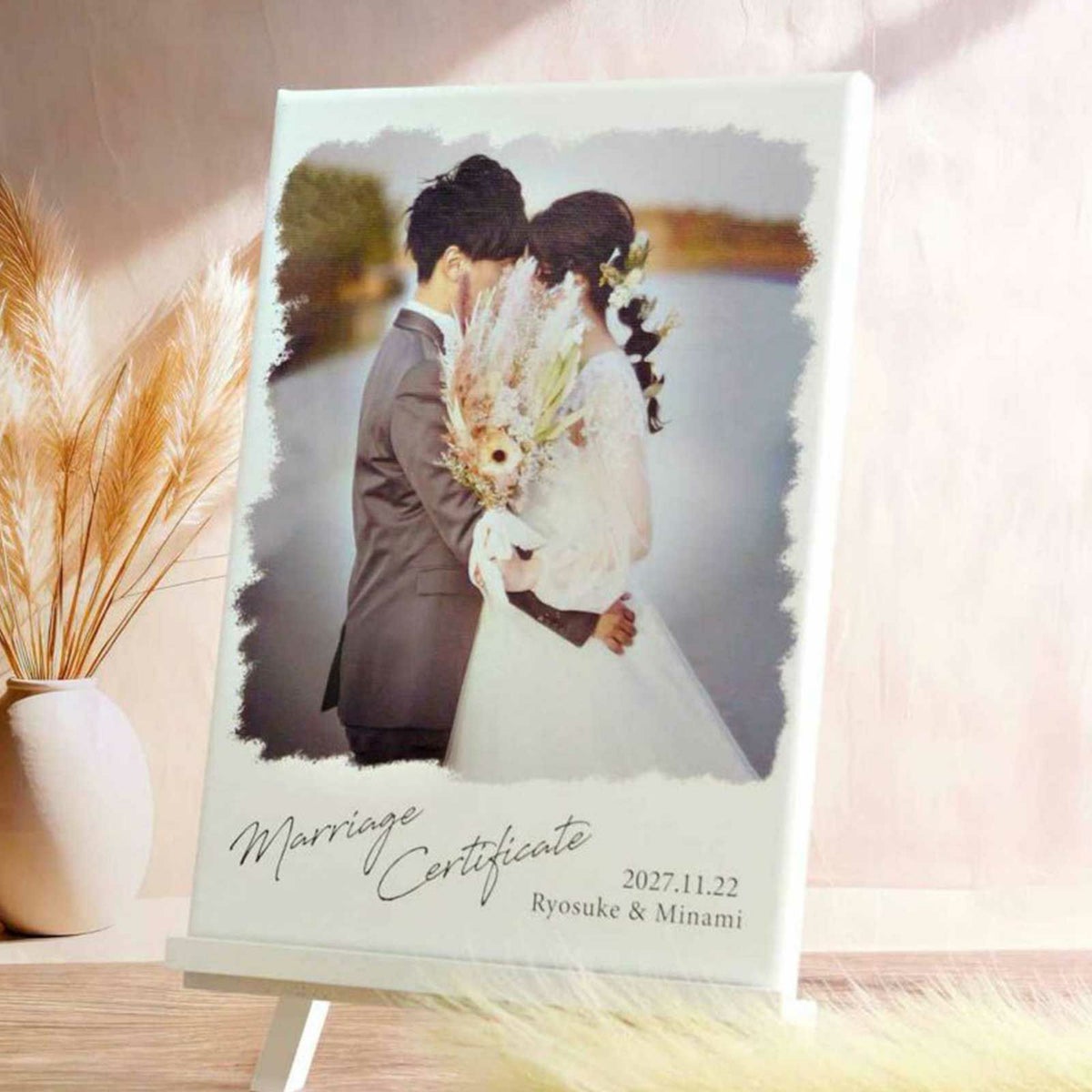 ゲスト参加型フォトキャンバス結婚証明書/ウェルカムボード