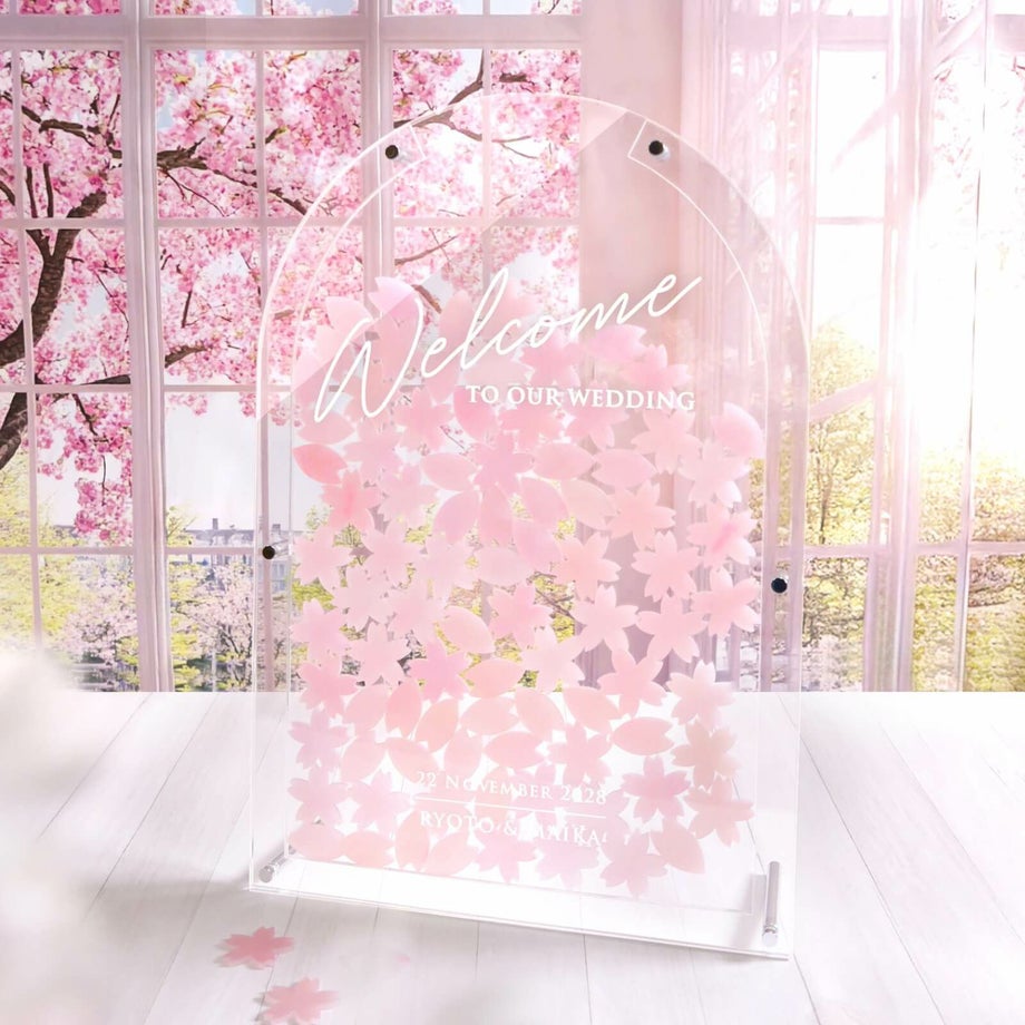 90枚のピースが入れられるウェディングドロップスドロップス桜