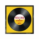 レコードイラストウェルカムボード選選べる6デザイン／マスタード