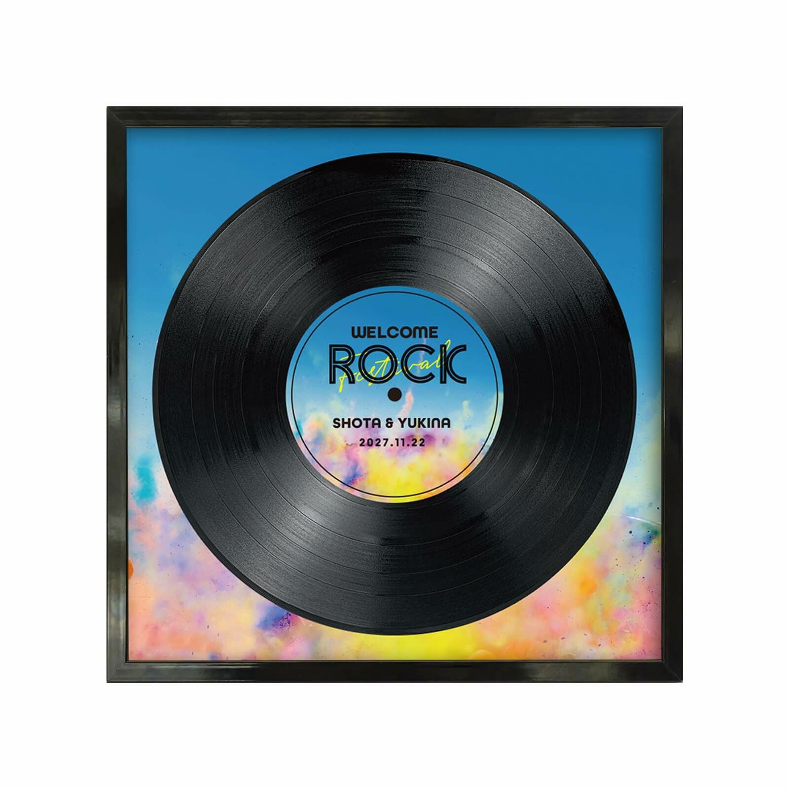 レコードイラストウェルカムボード選べる6デザイン／スカイロック